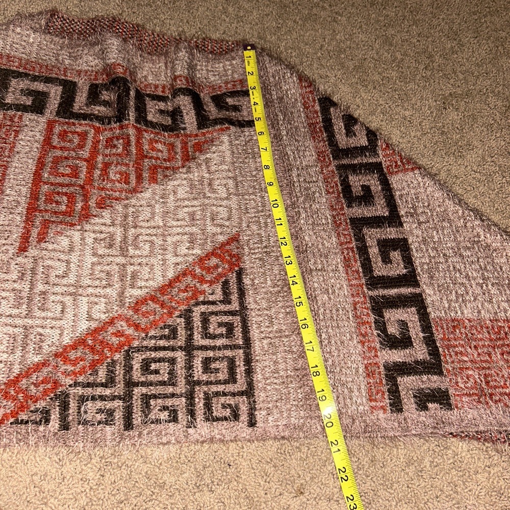 Multicolor Geometric Pattern Wool Nylon Alpaca Sc… - image 7